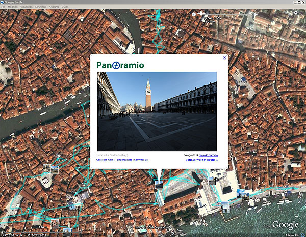 Ingrandisci la schermata di Google Earth