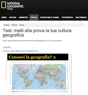 National Geographic Italia, Test: conosci la geografia?